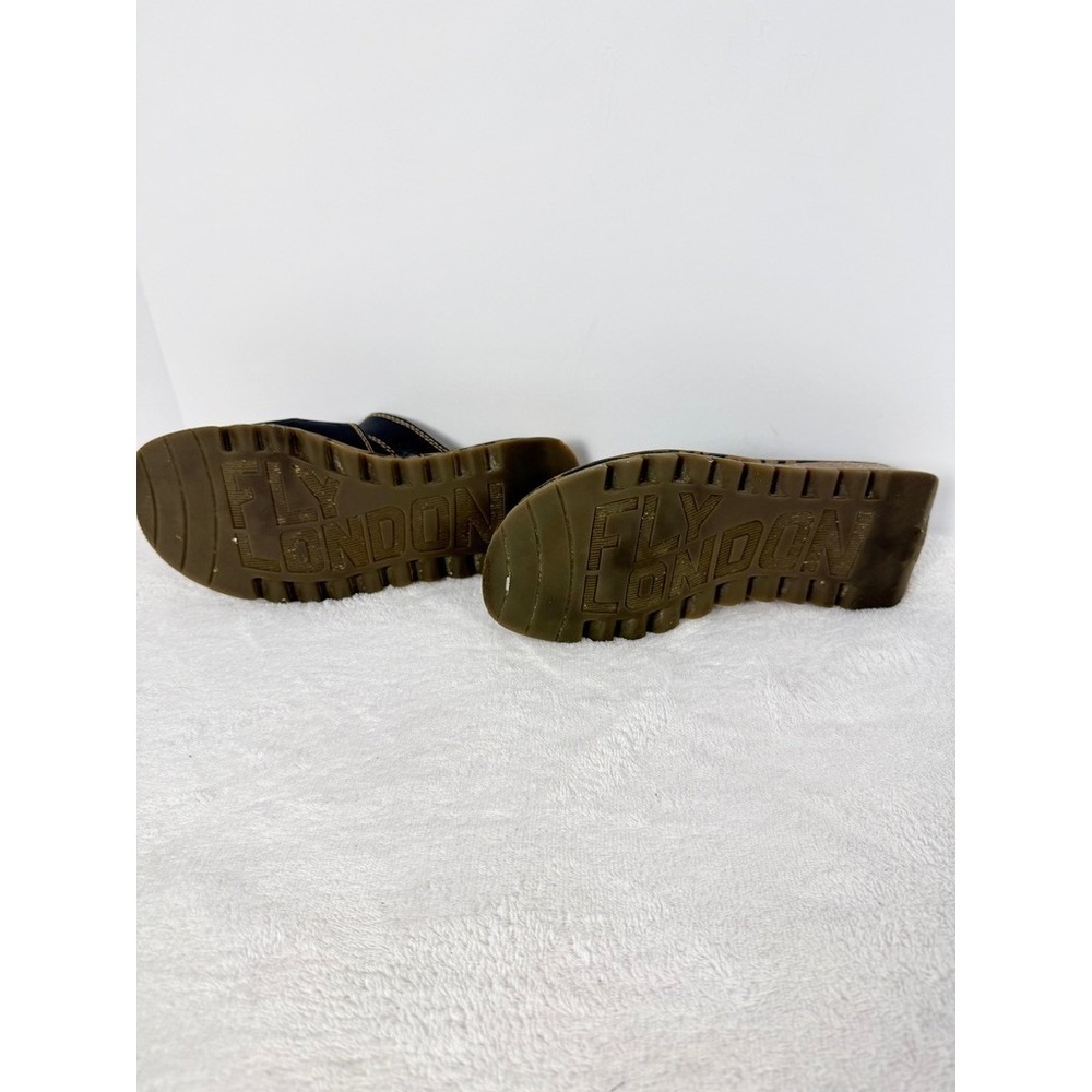 Fly London Leather Slide Sandals Buckle Strap Portugal Women EU 39 - Picture 7 of 8